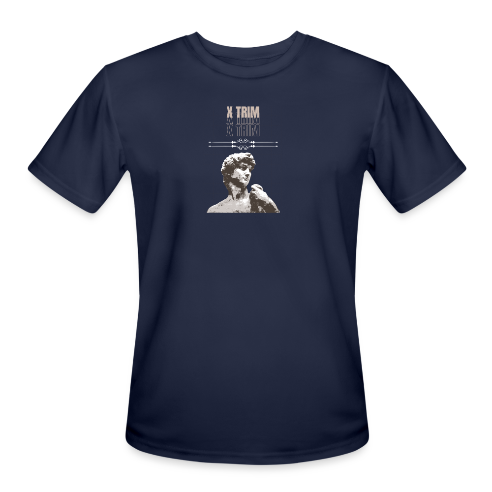 X TRIM - Statue of David Performance T-Shirt - navy