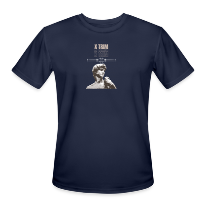 X TRIM - Statue of David Performance T-Shirt - navy