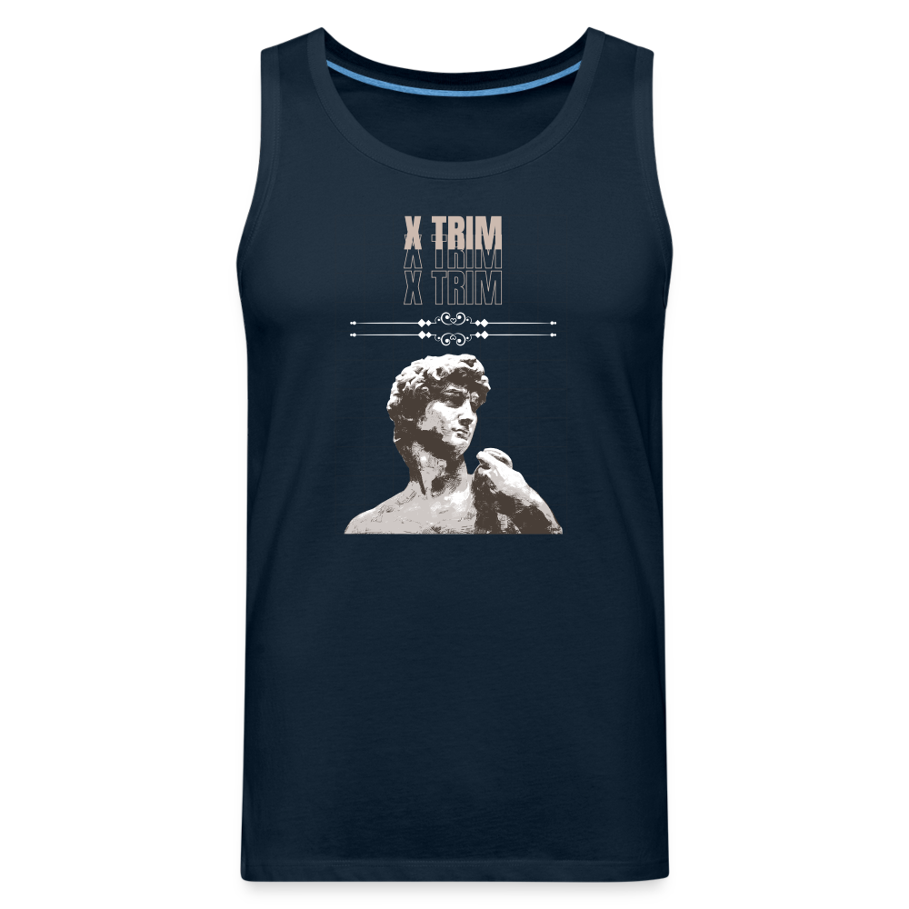 X TRIM - Statue of David Premium Tank - deep navy