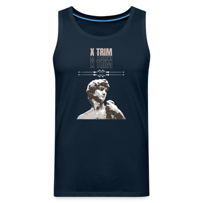 X TRIM - Statue of David Premium Tank - deep navy